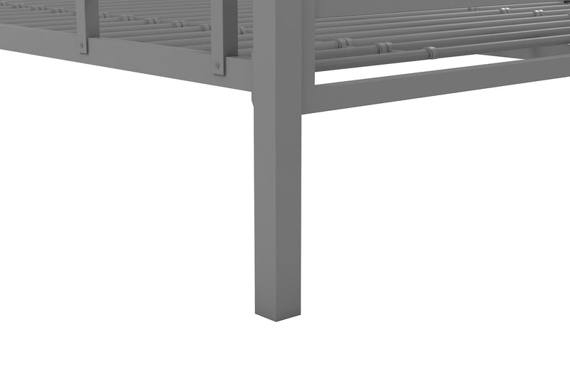 Novogratz Maxwell Twin-Over-Full Metal Bunk Bed - Grey