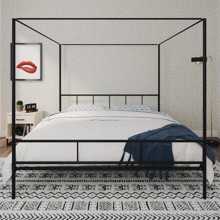 Novogratz Marion King Canopy Bed - Black
