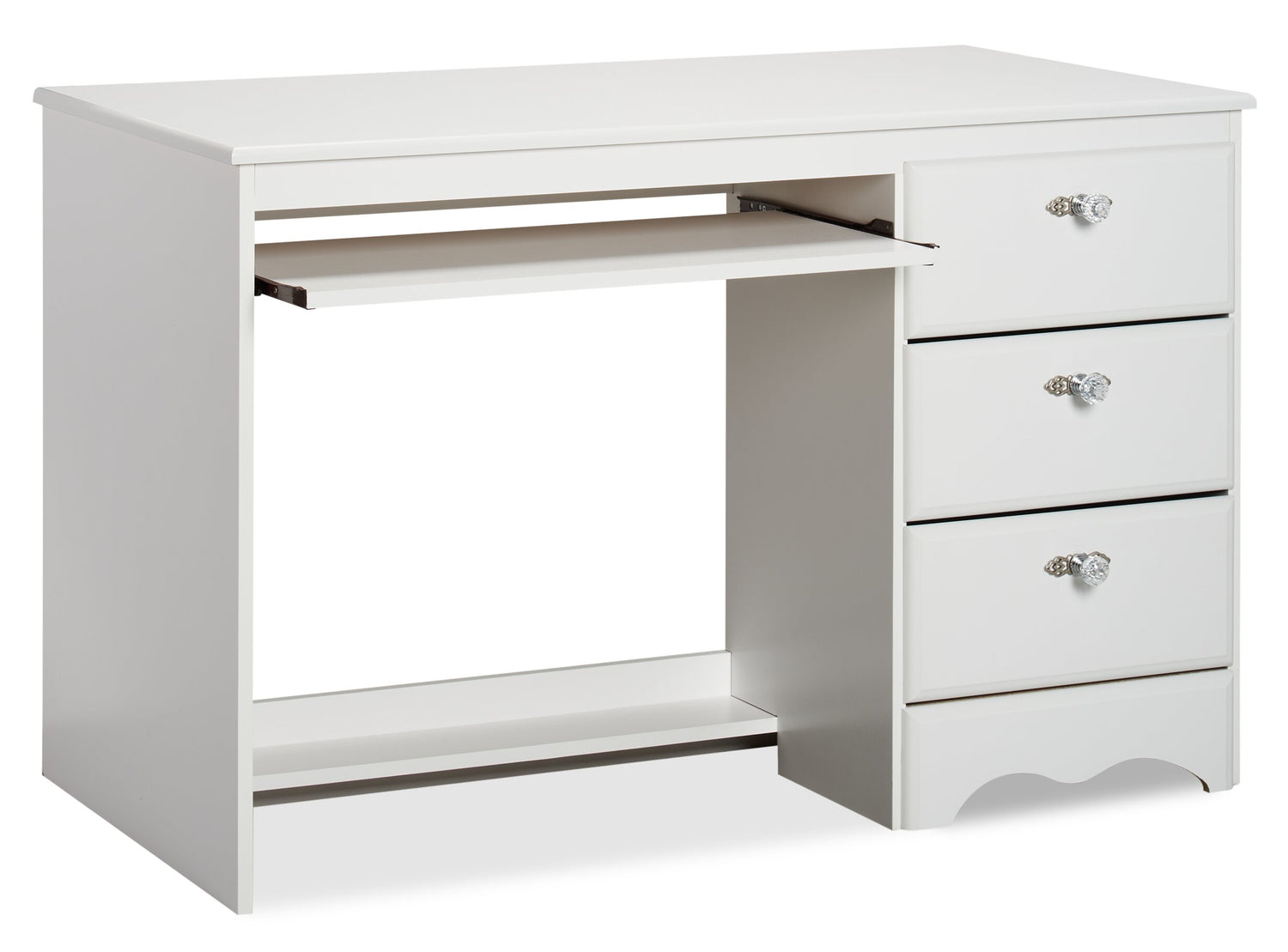 Diamond Dreams Study Desk with Hutch Drawers for Kids White The Brick