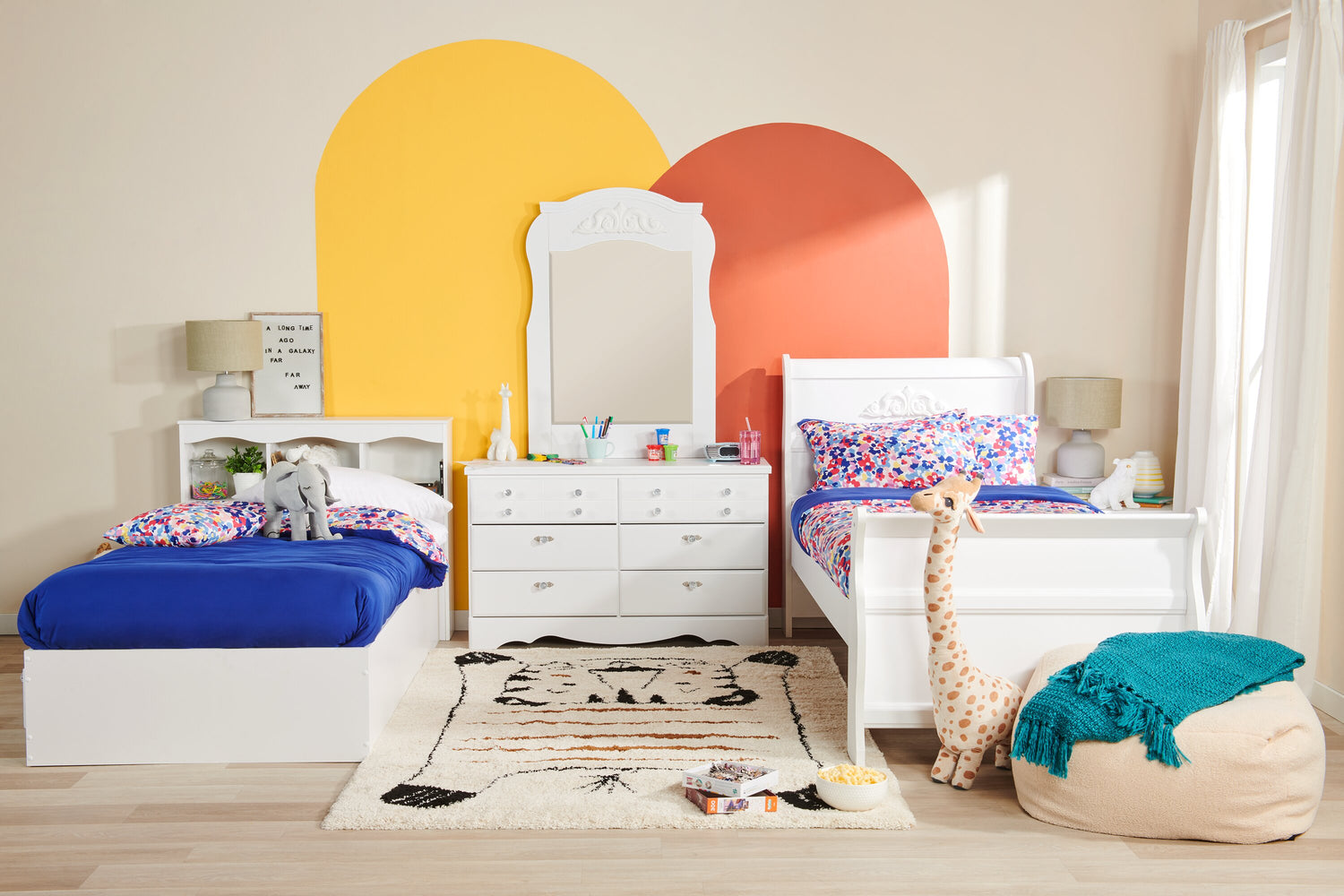 Diamond Dreams 6 Drawer Dresser for Kids 49.45 W White The Brick