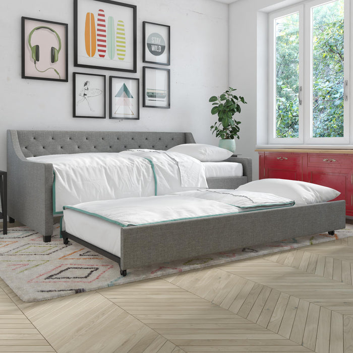 Novogratz Her Majesty Daybed and Trundle - Grey