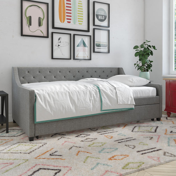 Novogratz Her Majesty Daybed and Trundle - Grey