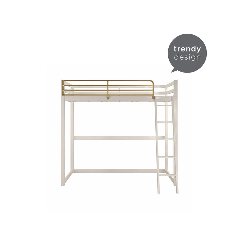 Little Seeds Monarch Hill Haven Twin Loft Bed White/Gold The Brick