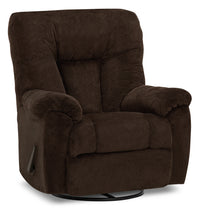 4703 Chenille Swivel Rocker Recliner - Earth Chocolate 