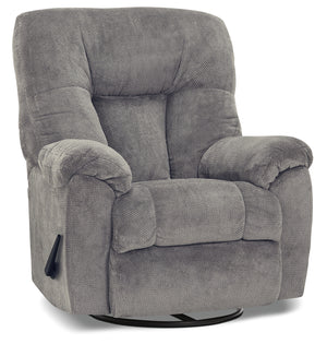 4703 Chenille Swivel Rocker Recliner - Earth Slate