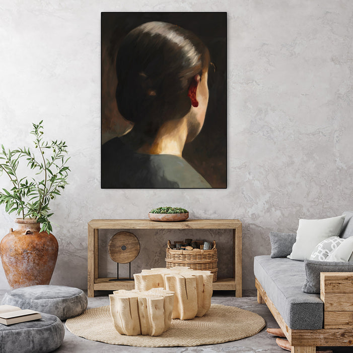 \"Ines\" Canvas Framed Black 18x24 Wall Art