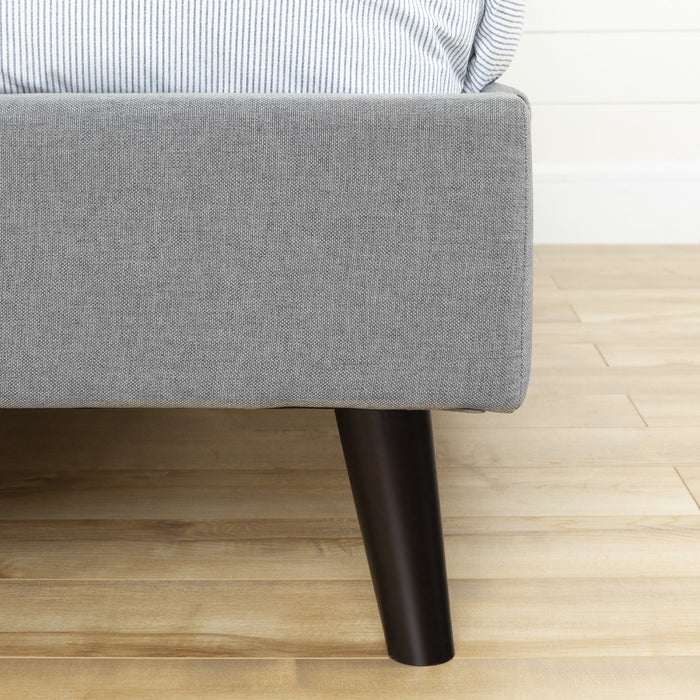 Fusion Full Complete Upholstered Bed - Soft Grey