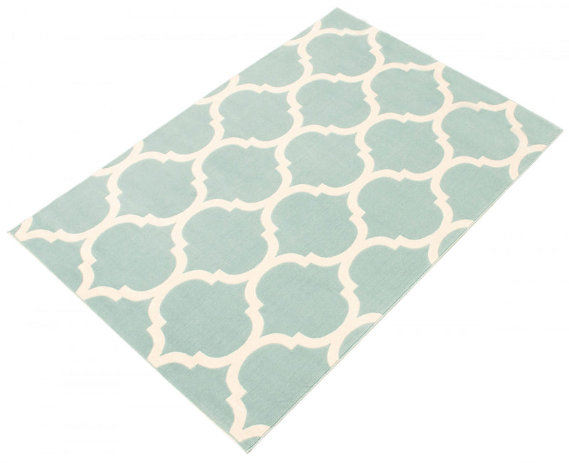Aliya Aqua 4'7\" x 6'7\" Area Rug