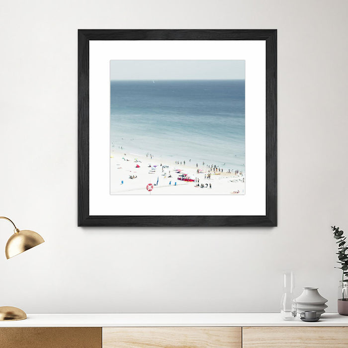 \"Sesimbra Ii\" Matted and Framed Black 36x36 Wall Art