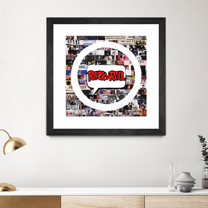 \"Its Here To Stay\" Matted and Framed Black 36x36 Wall Art