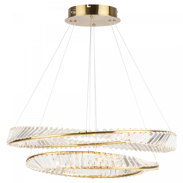 Stella 65 W LED Brushed Brass Chandelier