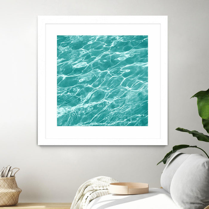 \"Ripple I\" Matted and Framed White 30x30 Wall Art