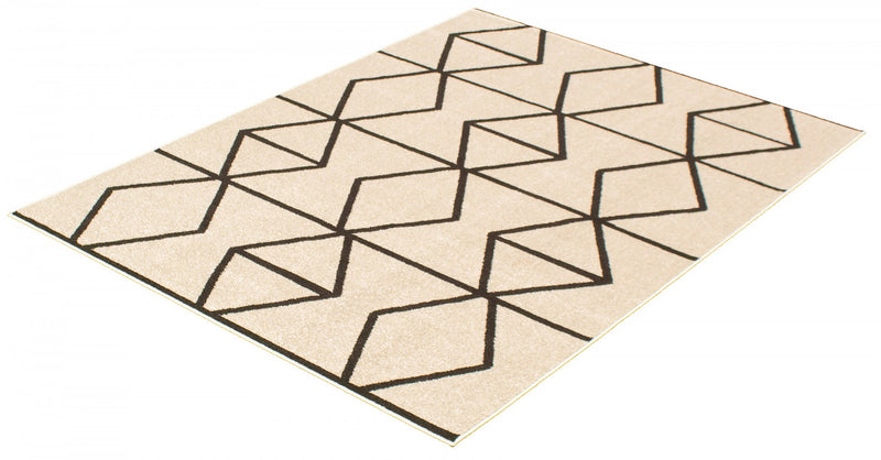 Anandi Ivory-Brown Area Rug - 5'3\" x 7'3\"