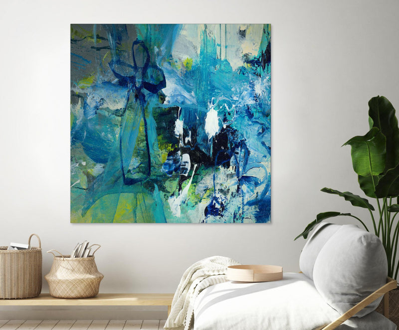 \"Abstract Flower\" Giant Art 54x54 Wall Art