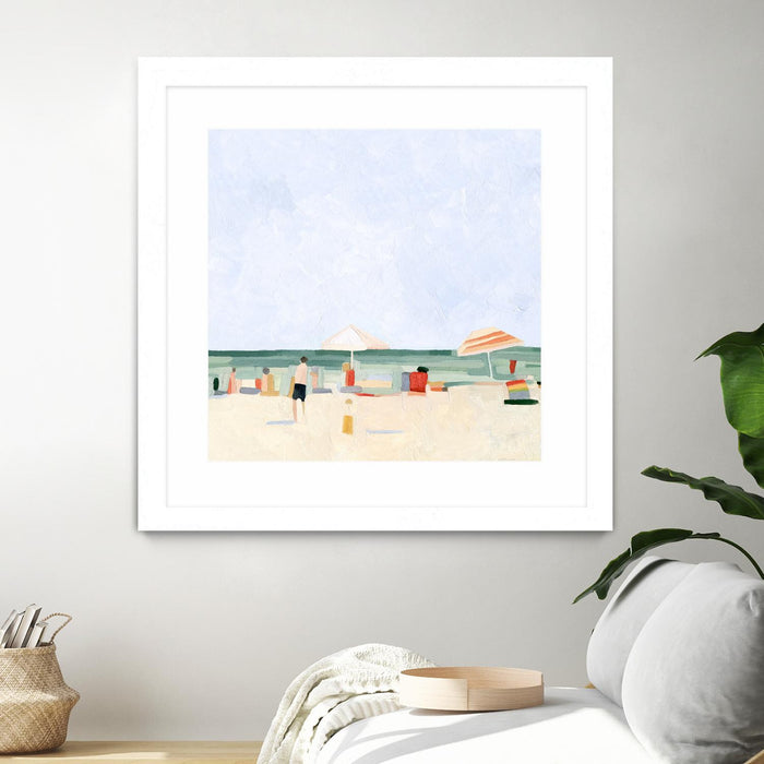 \"Family Vacation Ii\" Matted and Framed White 30x30 Wall Art