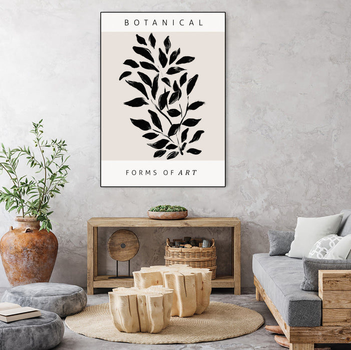 \"Forms Of Art\" Canvas Framed Black 24x32 Wall Art