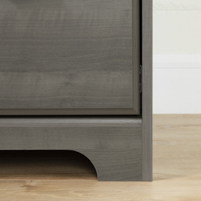 Versa Computer Desk With Hutch - Grey Maple