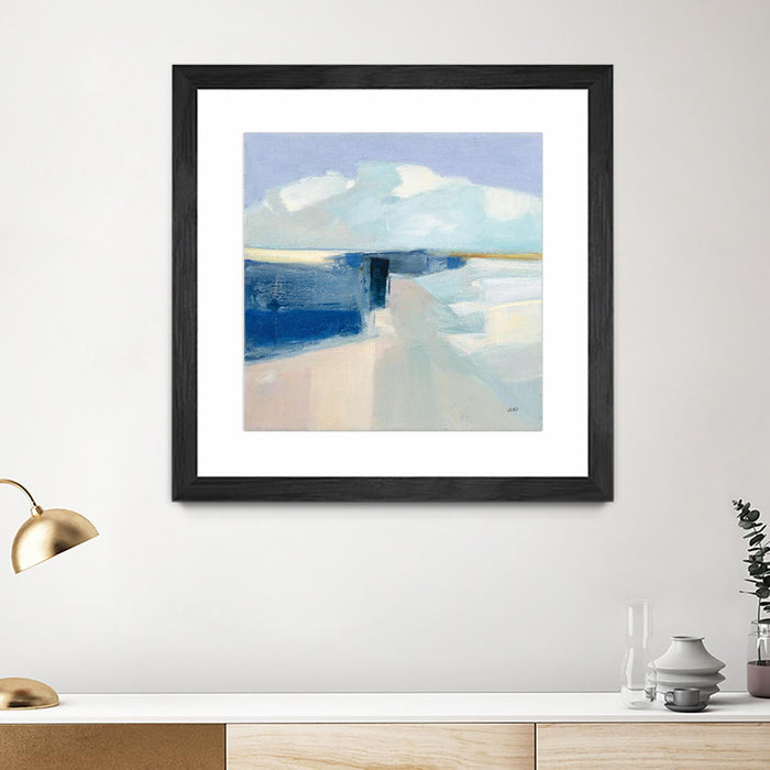\"Sand And Sky\" Matted and Framed Black 36x36 Wall Art