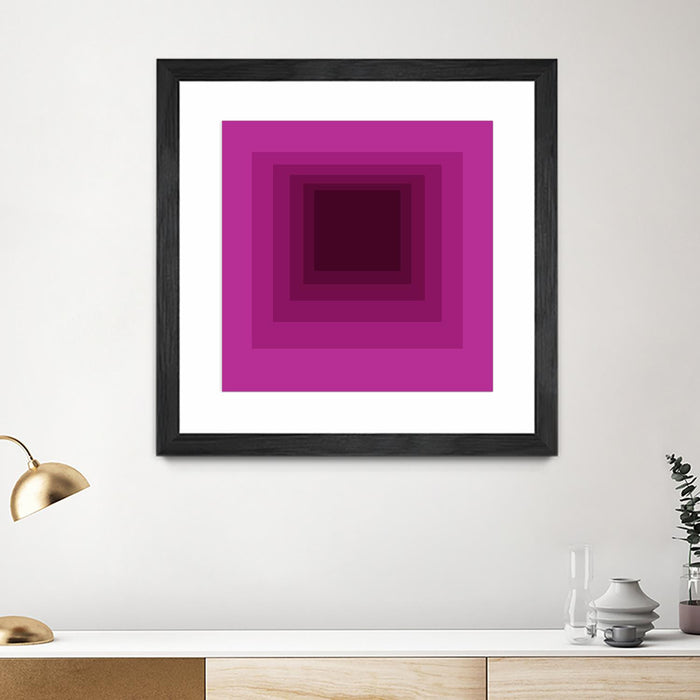 \"After Josef G\" Matted and Framed Black 30x30 Wall Art