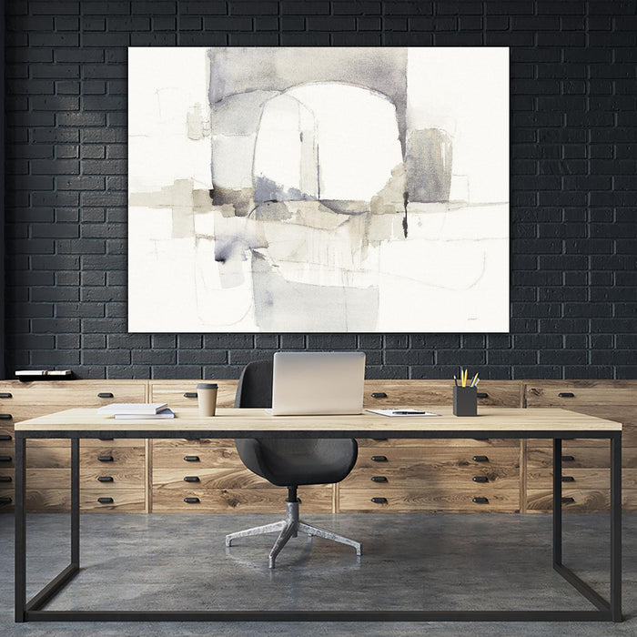 \"Improvisation I Gray\" Giant Art 72x54 Wall Art