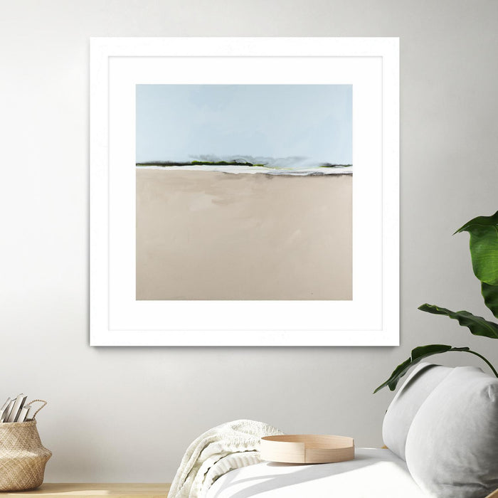 \"Simply Stated\" Matted and Framed White 30x30 Wall Art