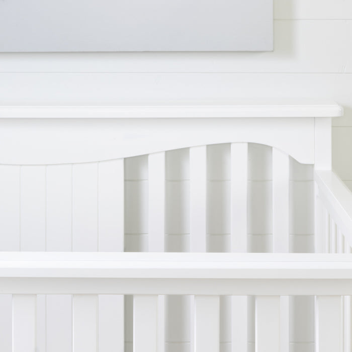 Savannah Baby Crib 4 Heights With Toddler Rail - Pure White