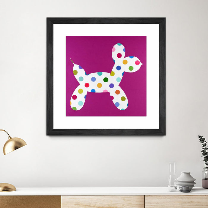 \"Dottie\" Matted and Framed Black 36x36 Wall Art