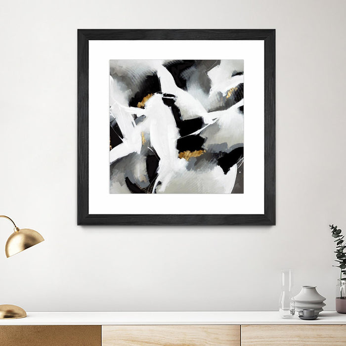 \"Driven To Dig In\" Matted and Framed Black 36x36 Wall Art