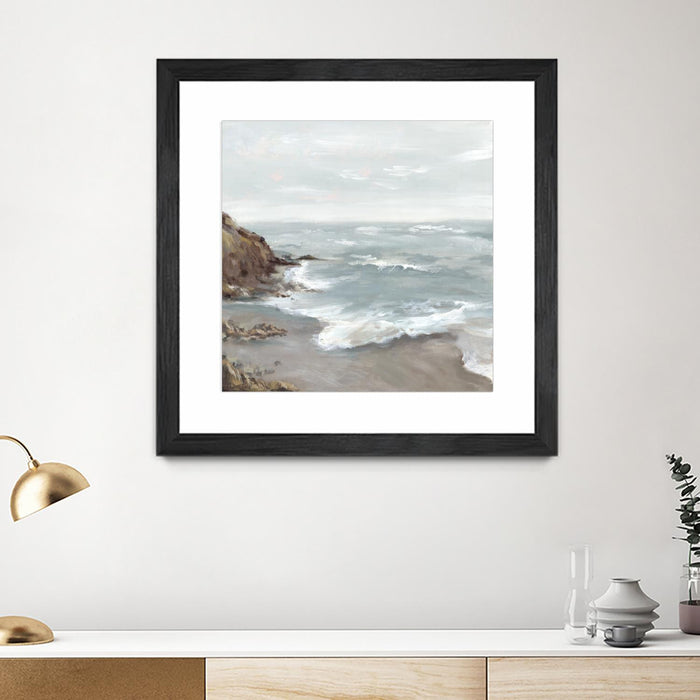 \"Beautiful Bay\" Matted and Framed Black 36x36 Wall Art