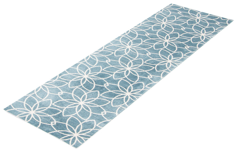 Terali Turquoise Machine Washable Area Rug - 2'6\" x 8'0\"