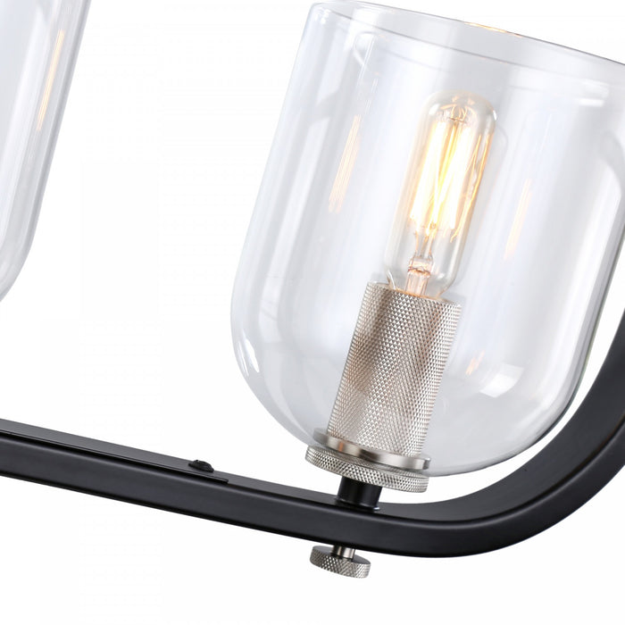 Cheshire Black & Nickel 5-Light Island Light