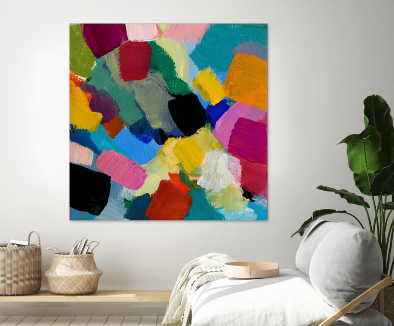 \"Spring Confetti Ii\" Giant Art 54x54 Wall Art