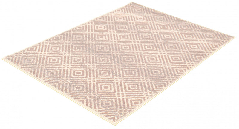Electra Silver-Rose Area Rug - 3'11\" x 5'7\"