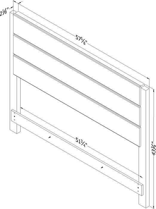 Munich Headboard - White and Soft Elm 