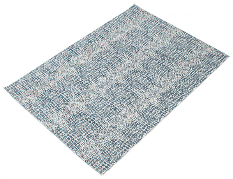 Kecia Blue/cream Rug 6'7\" X 9'6\" Area Rug