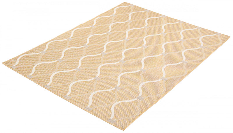 Neisha Abstract Gold Rug 6'7\" X 9'6\" Area Rug