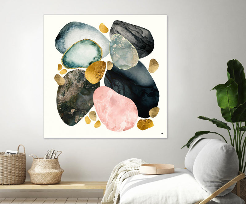\"Pebble Abstract\" Giant Art 54x54 Wall Art