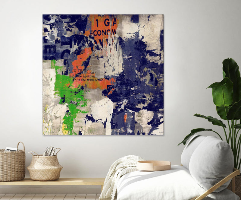 \"Economic Shift I\" Giant Art 54x54 Wall Art
