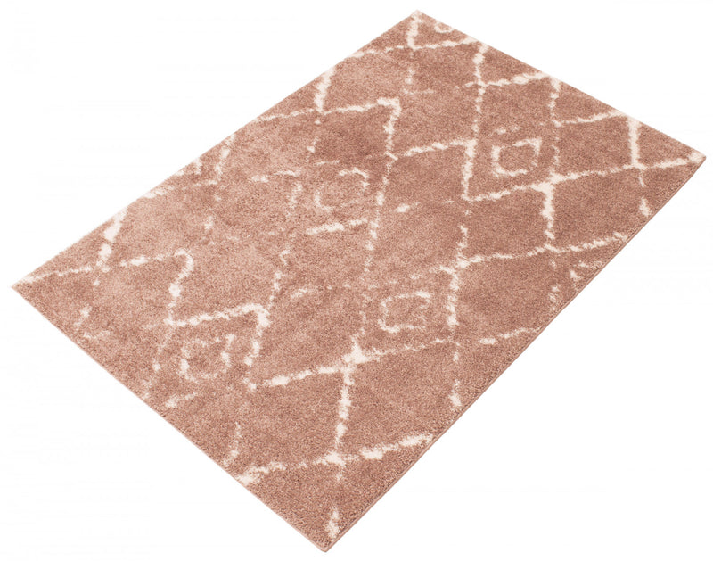 Serafina Pink Shag 3'11\" x 6'0\" Area Rug