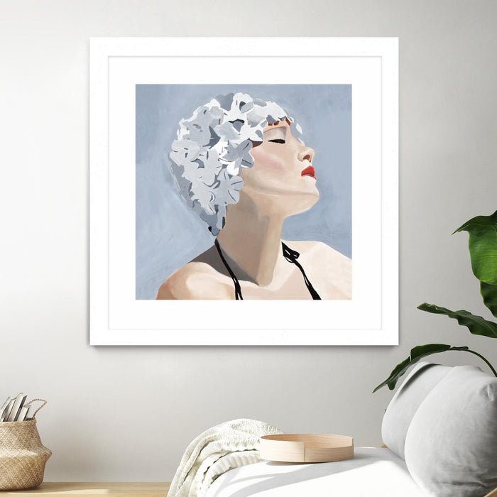 \"Getting My Tan On\" Matted and Framed White 30x30 Wall Art