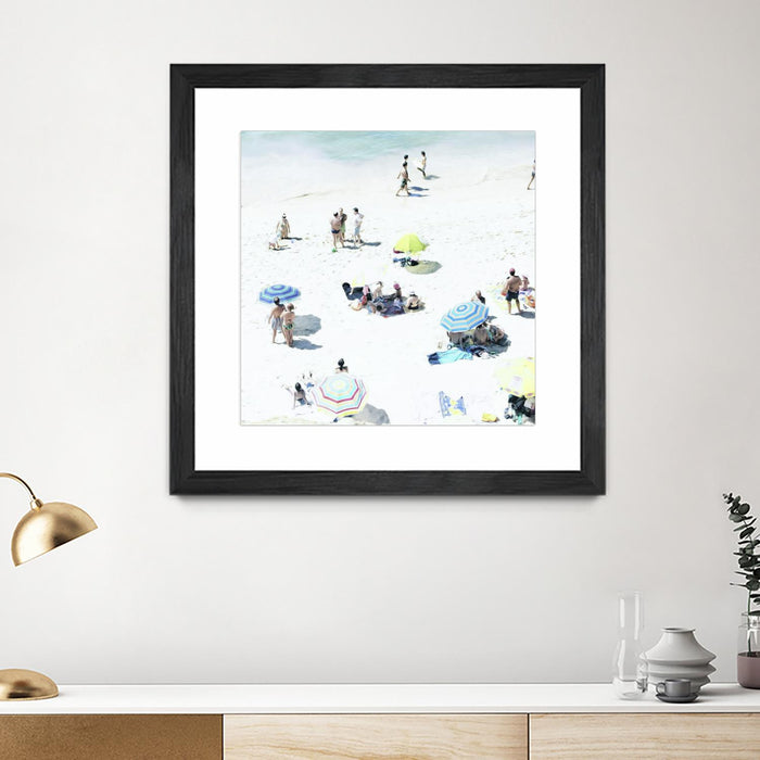 \"Happy Days\" Matted and Framed Black 30x30 Wall Art