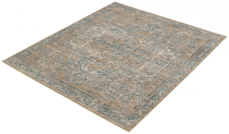 Baina Heriz Beige-Grey Area Rug - 5'3\" x 6'7\"