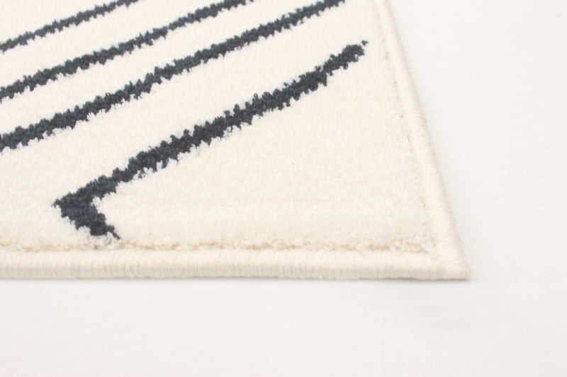 August Geod White-Navy 7'10\" x 10'2\" Area Rug