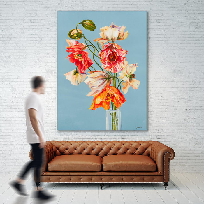 \"Paper Poppies\" Giant Art 72x54 Wall Art