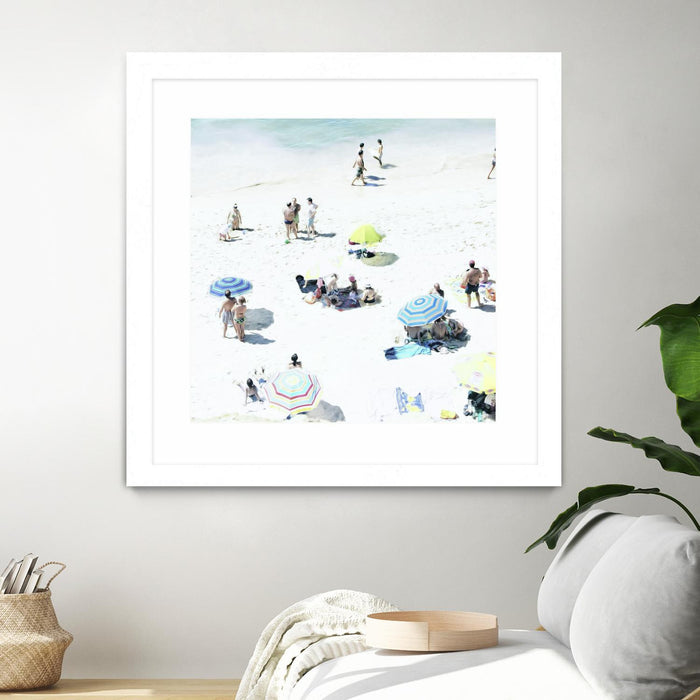 \"Happy Days\" Matted and Framed White 36x36 Wall Art