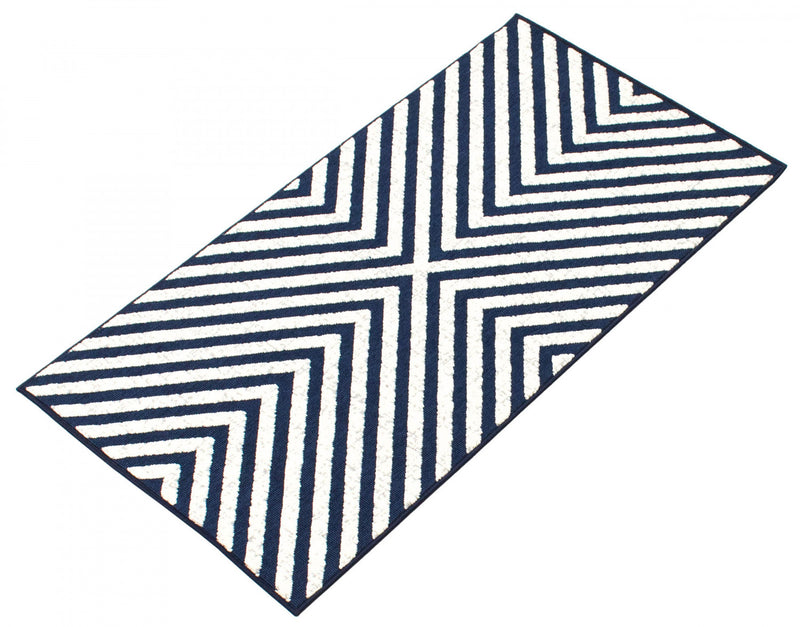 Dodie Blue-Ivory 2'8\" x 4'11\" Area Rug