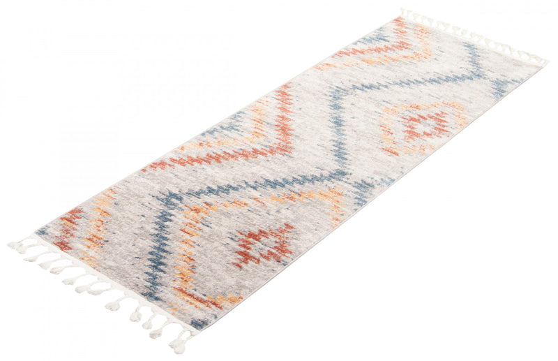 Vera Sun Ivory/Blue Area Rug - 2'7\" x 8'4\"