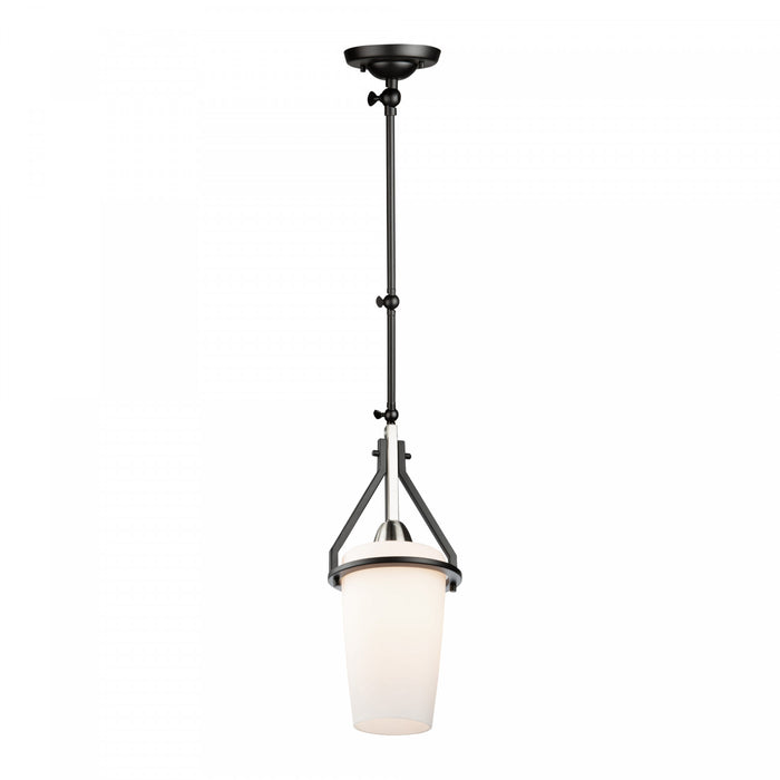 Brydon 1-Light Black Brushed Nickel Cylinder Wall Sconce Pendant