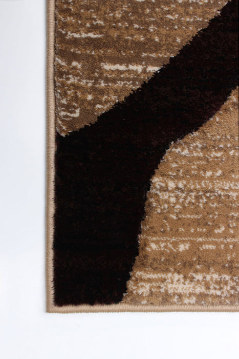 Mayoree Brown, Beige & Black Area Rug - 6'7\" X 9'6\" 