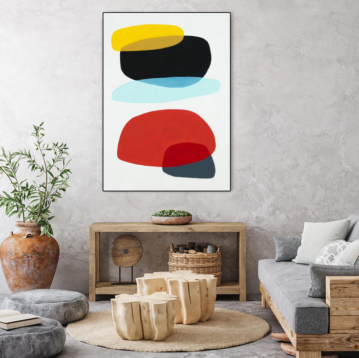 \"Joy And Pop Ii\" Canvas Framed Black 30x40 Wall Art